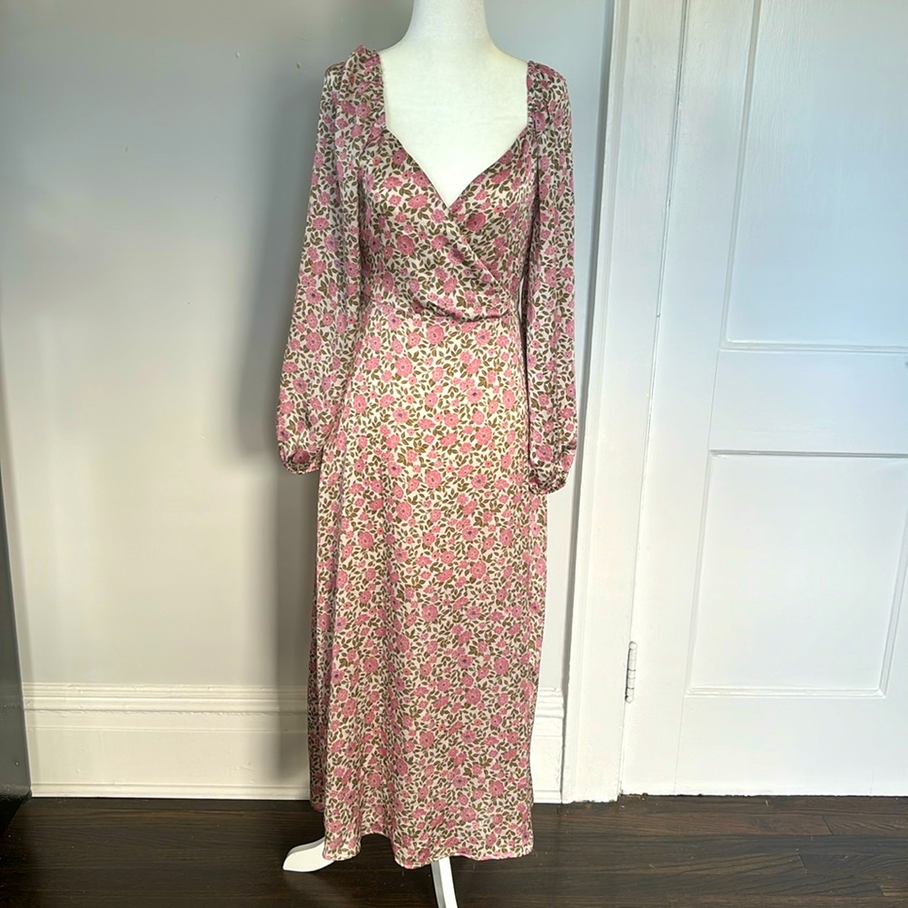 All On Favor floral midi dress